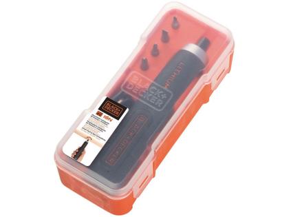 Imagem de Parafusadeira Black + Decker a Bateria 4V 1/4” - com Estojo 7 Peças BD40K4-LA