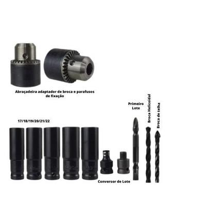 Imagem de Parafusadeira Chave De Impacto 1/2 Bateria Lítio 48v Bivolt