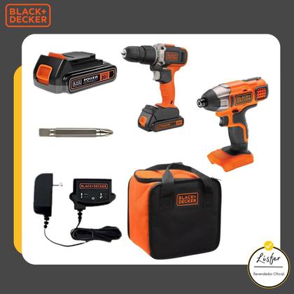 Imagem de Parafusadeira De Impacto 1/4 + Furadeira 3/8 De Impacto Biv.