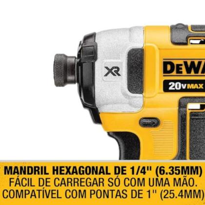 Imagem de Parafusadeira de Impacto 20V MAX  205Nm de Torque com 2 Baterias 2Ah e Carregador - DCF887B