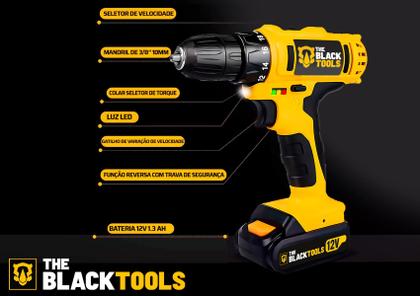 Imagem de Parafusadeira E Furadeira 10mm Sem Fio A Bateria 12v Com Maleta e Acessórios TB12E