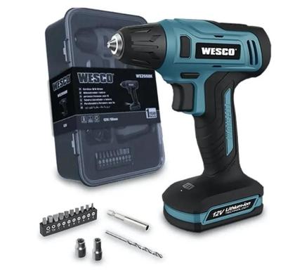 Imagem de Parafusadeira e Furadeira 12v 3/8 Kit Bits Wesco WS2555K