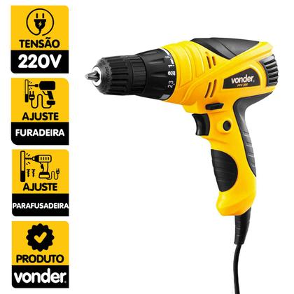 Imagem de Parafusadeira E Furadeira 3/8 Pol 280W FPV 300 Vonder 220V