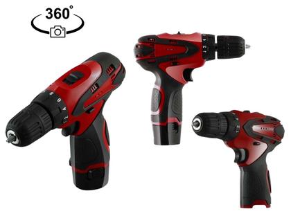 Imagem de Parafusadeira E Furadeira A Bateria Multilaser 8v Sem Fio Elétrica Bivolt Portátil Vermelha HO064