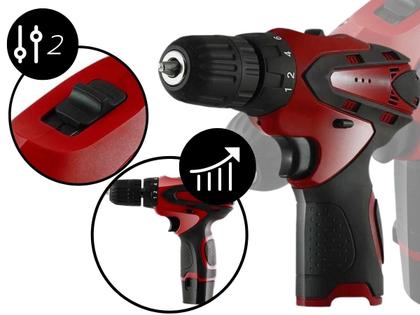 Imagem de Parafusadeira E Furadeira A Bateria Multilaser 8v Sem Fio Elétrica Bivolt Portátil Vermelha HO064