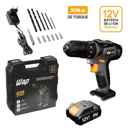 Imagem de Parafusadeira E Furadeira De Impacto 12V Wap Bpfi 12K4 + Kit Bits e Brocas