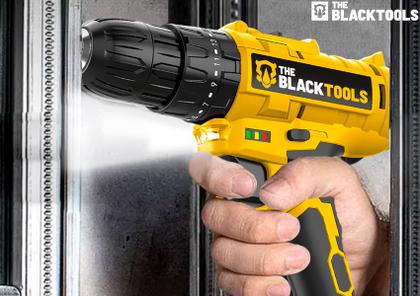 Imagem de Parafusadeira E Furadeira De Impacto 3/8 The Black Tools Tb21-pz Com 2 Baterias Bivolt E Acessorios