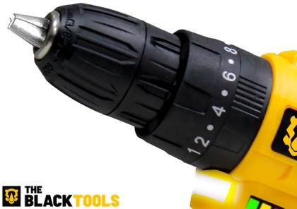 Imagem de Parafusadeira E Furadeira De Impacto 3/8 The Black Tools Tb21-pz Com 2 Baterias Bivolt E Acessorios