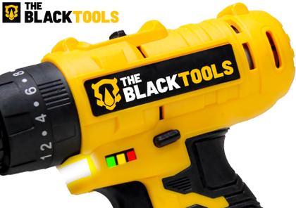 Imagem de Parafusadeira E Furadeira De Impacto 3/8 The Black Tools Tb21-pz Com 2 Baterias Bivolt E Acessorios