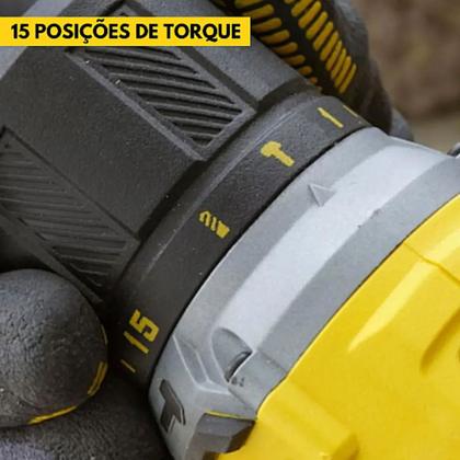 Imagem de Parafusadeira e Furadeira de Impacto Brushless 1/2" 13mm 20 Volts Max Bivolt com 2 Baterias + Maleta - SBD715D2K-BR - STANLEY