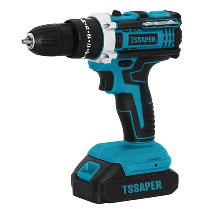 Imagem de Parafusadeira e Furadeira de Impacto com 2 baterias de 21v Maleta e Acessórios Tssaper
