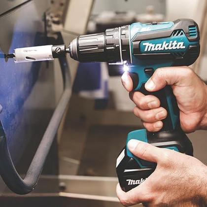 Imagem de Parafusadeira e Furadeira de Impacto com Bateria 18 Volts Bivolt - DHP485RF1J - MAKITA
