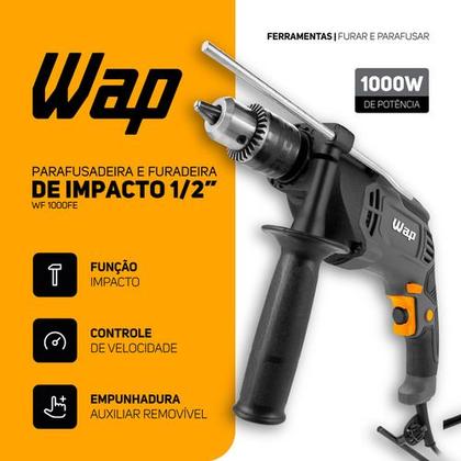 Imagem de Parafusadeira E Furadeira De Impacto Wap Wf1000fe 220v Cinza-escuro 220v 60hz
