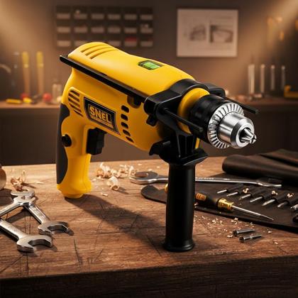 Imagem de Parafusadeira E Furadeira Martelete 1/2 Impacto 220v Concreto E Metal 500w 60hz Mandril 13mm Kit Ferramentas Bits Buchas 200 Peças