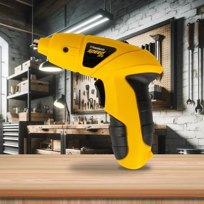 Imagem de Parafusadeira Elétrica Bateria Speed Pro 4,8v Bivolt C/ 11 Bits Titanium