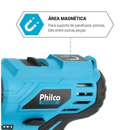 Imagem de Parafusadeira Force 2 Em 1 800rpm Ppf12 Philco Bivolt