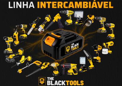 Imagem de Parafusadeira Furadeira 21v Impacto + Maleta E Bateria The Black Tools