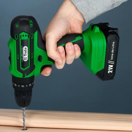 Imagem de Parafusadeira Furadeira 21V Profissional 2 Baterias LED TPAR21
