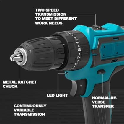 Imagem de Parafusadeira/furadeira 48v C/ Kit Maleta Com Duas Baterias