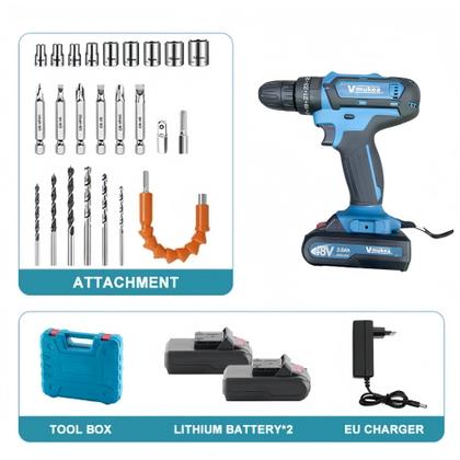 Imagem de Parafusadeira/furadeira 48v C/ Kit Maleta Com Duas Baterias