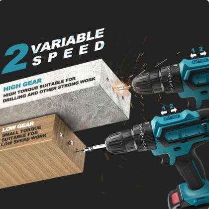 Imagem de Parafusadeira/furadeira 48v C/ Kit Maleta Com Duas Baterias