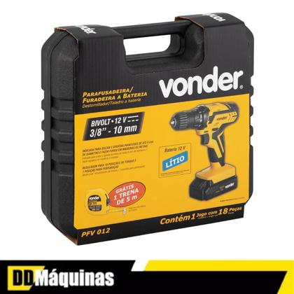 Parafusadeira/furadeira a bateria 12v Bivolt PFV012 Vonder Imagem de Parafusadeira/furadeira a bateria 12v Bivolt PFV012 Vonder