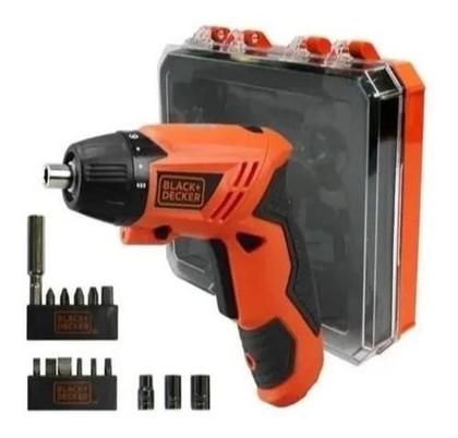 Imagem de Parafusadeira Furadeira Bateria 4,8v Kit 16 Pçs E Maleta Black&Decker