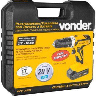 Imagem de Parafusadeira/Furadeira com Impacto a Bateria 20V PFV 238I - VONDER