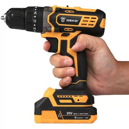 Imagem de Parafusadeira Furadeira de Impacto 3/8 Polegadas 20V 2 Baterias 1.5AH Maleta com Acessórios Deko