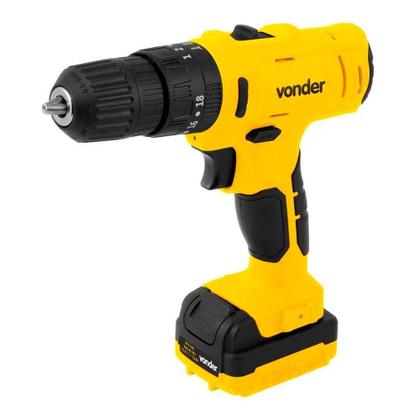 Imagem de Parafusadeira Furadeira de Impacto Bateria 12V 1.3Ah Mandril 10mm Carregador Bivolt Maleta 6 Brocas e Acessórios Vonder
