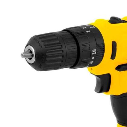 Imagem de Parafusadeira Furadeira de Impacto Bateria 12V 1.3Ah Mandril 10mm Carregador Bivolt Maleta 6 Brocas e Acessórios Vonder