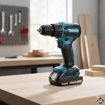 Imagem de Parafusadeira Furadeira de Impacto Bateria 18V com Carregador e Maleta 96pçs DHP490WVX3 MAKITA