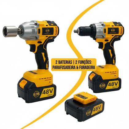Imagem de Parafusadeira Furadeira de Impacto BTEK 48V