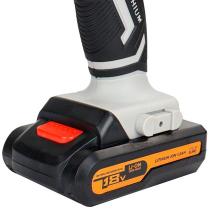 Imagem de Parafusadeira Furadeira de Impacto Profissional 18V, A Bateria Sem Fio, Com Acessórios