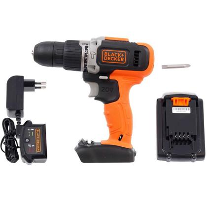 Imagem de Parafusadeira Furadeira de Impacto Sem Fio a Bateria 20V Max 3/8 Pol. VVR Black Decker