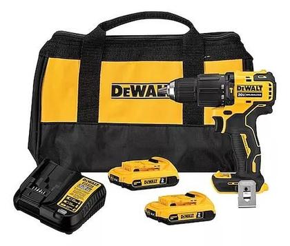 Imagem de Parafusadeira Furadeira Dewalt Dcd709d2 1/2'' 13 Mm Com Impacto 20v Max Ion De Litio Brushless Carregador 2 Baterias