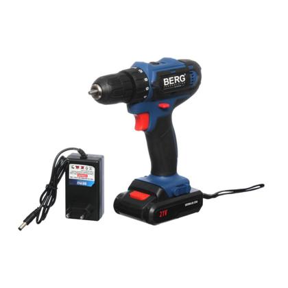 Imagem de Parafusadeira Furadeira Elétrica Sem Fio 21v Mandril 3/8 Maleta Com Acessórios Modelo 2000114