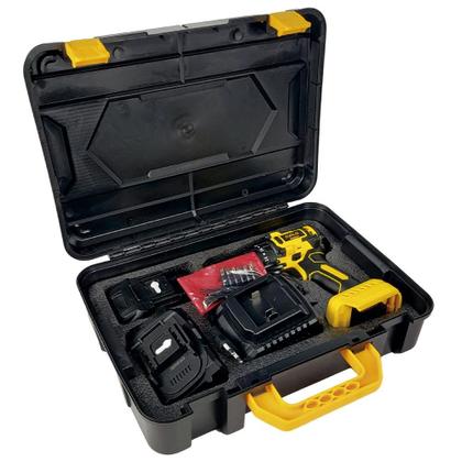 Imagem de Parafusadeira Furadeira Impacto 20V BRUSHLESS com 2 Baterias e Maleta Kit 13 Peças PFE-20EVIB EVALD