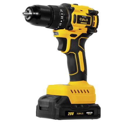 Imagem de Parafusadeira Furadeira Impacto 20V BRUSHLESS com 2 Baterias e Maleta Kit 13 Peças PFE-20EVIB EVALD