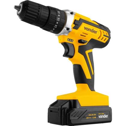 Imagem de Parafusadeira Furadeira Impacto 3 8 Pol 20V PFV238I Bateria Carregador Maleta Acessórios Vonder