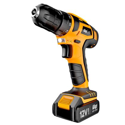 Imagem de Parafusadeira Furadeira Sem Fio 12v 12k3 Mandril 10mm Broca Maleta Wap