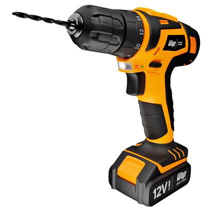 Imagem de Parafusadeira Furadeira Sem Fio 12v 12k3 Mandril 10mm Broca Maleta Wap