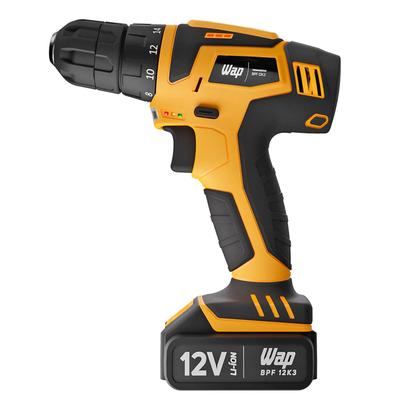 Imagem de Parafusadeira Furadeira Sem Fio 12v 12k3 Mandril 10mm Broca Maleta Wap