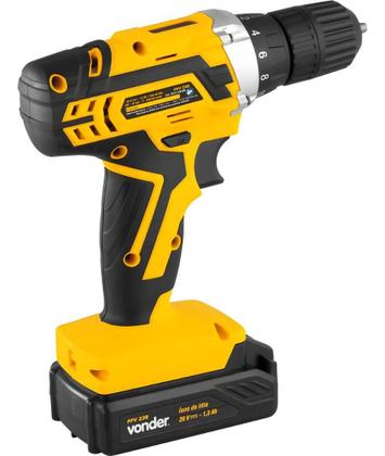 Imagem de Parafusadeira Furadeira Sem Fio 20V Sem Impacto Maleta Carregador Bivolt PFV238 Vonder