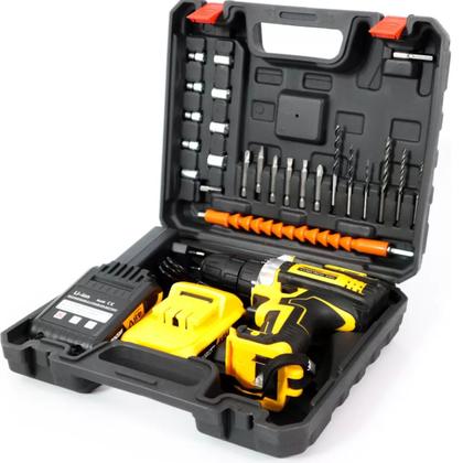 Imagem de Parafusadeira Furadeira Sem Fio 48 2 Baterias 340w C/brocas