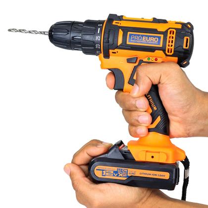 Imagem de Parafusadeira Furadeira Sem Fio Bivolt 10mm 12v - Sem Maleta