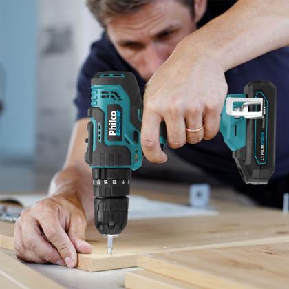 Imagem de Parafusadeira Philco PPF21M Maleta + Fenda e Philips 21V