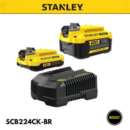 Imagem de Parafusadeira Stanley SCD711B-B3 c/ Kit Bat 2Ah+4Ah e Carregador