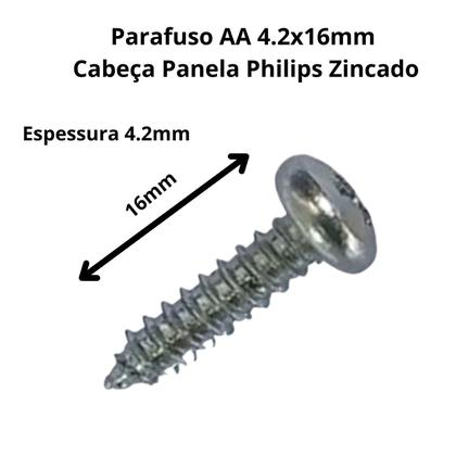 Imagem de Parafuso 4.2x16 Cabeça Panela Phillips Auto atarraxante 500 Pcs