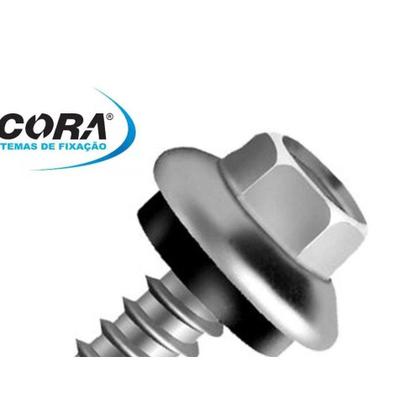 Imagem de Parafuso Auto Brocante Sextavado Com Arruela Ancora   14 X2''